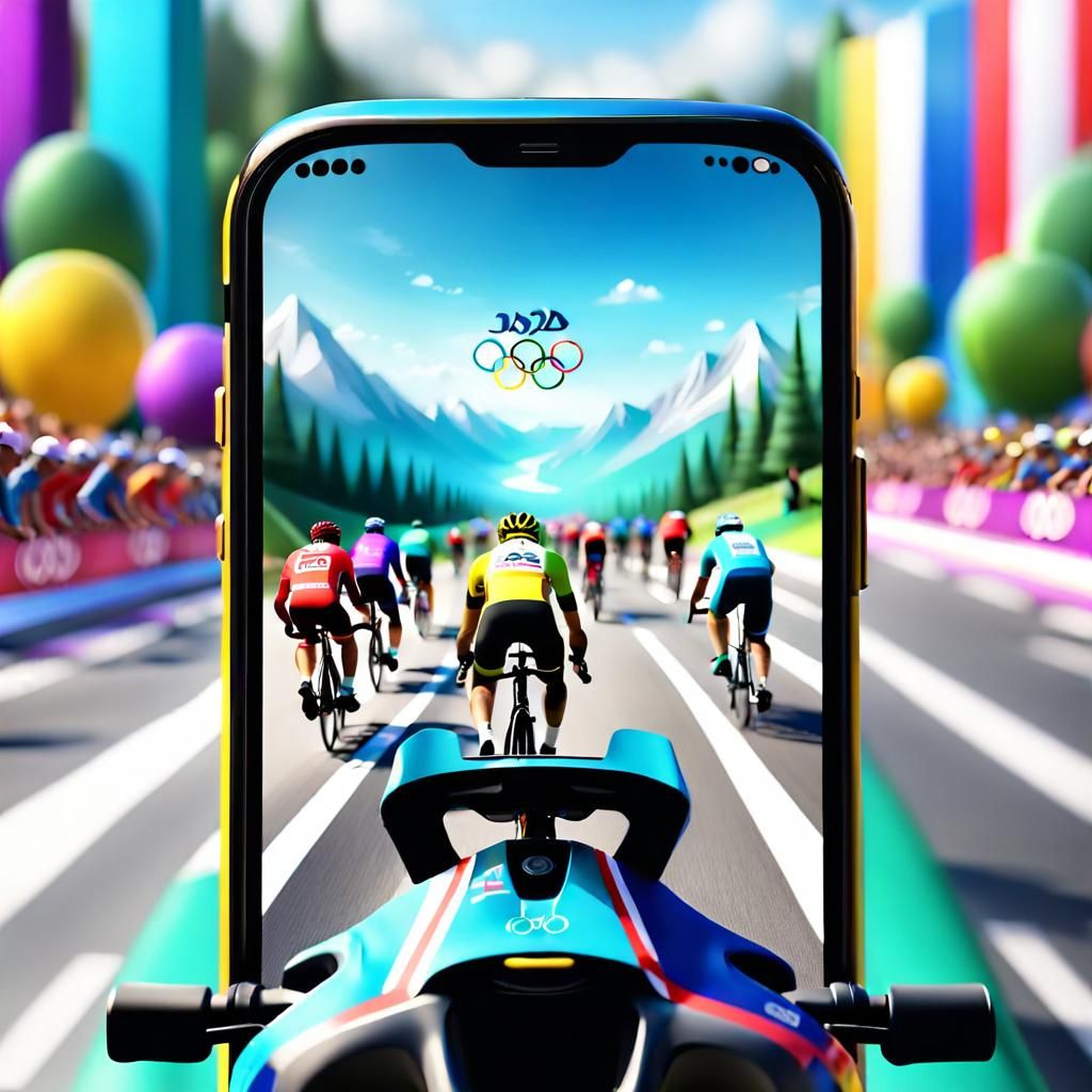 Hyperrealistic 3D Olympic Bike Race on Phone