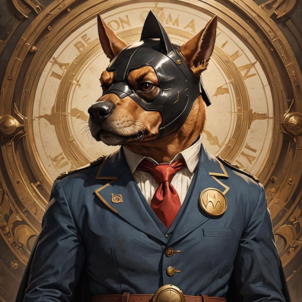 Superhero Kangaroo Boxer Portrait by Rutkowski and Artgerm