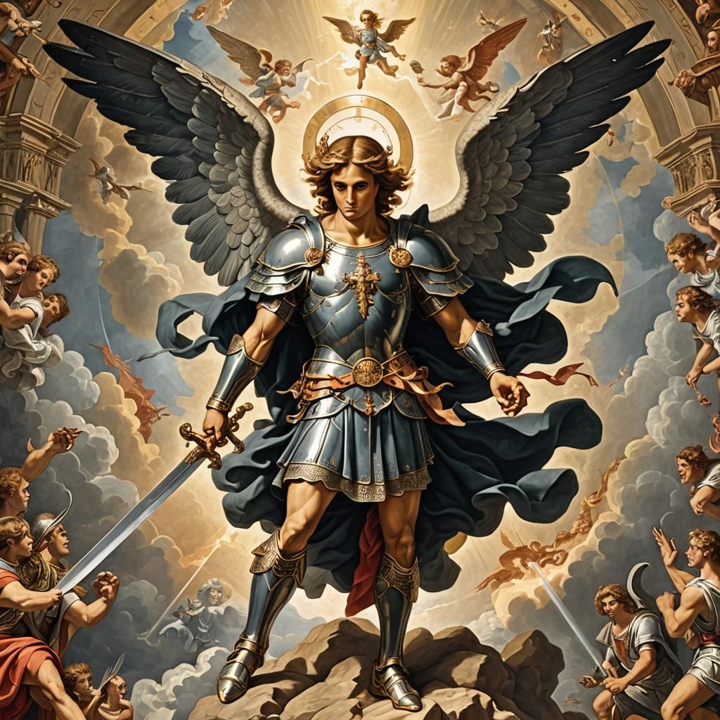 Saint Michael Defeats Lucifer in Heaven