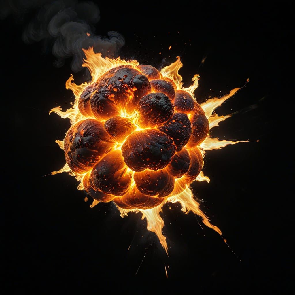 Intense Fireball Generated by AI
