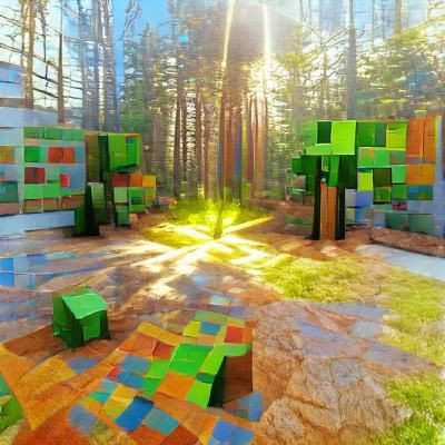 Minecraft Forest Concept Art in 8k Resolution