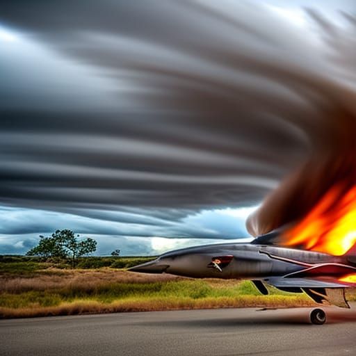 Hyperrealistic Fire Tornado Shark in Cinematic Style