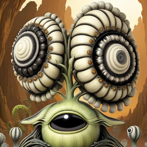 Cute Alien Plant Wizard as Digital Art