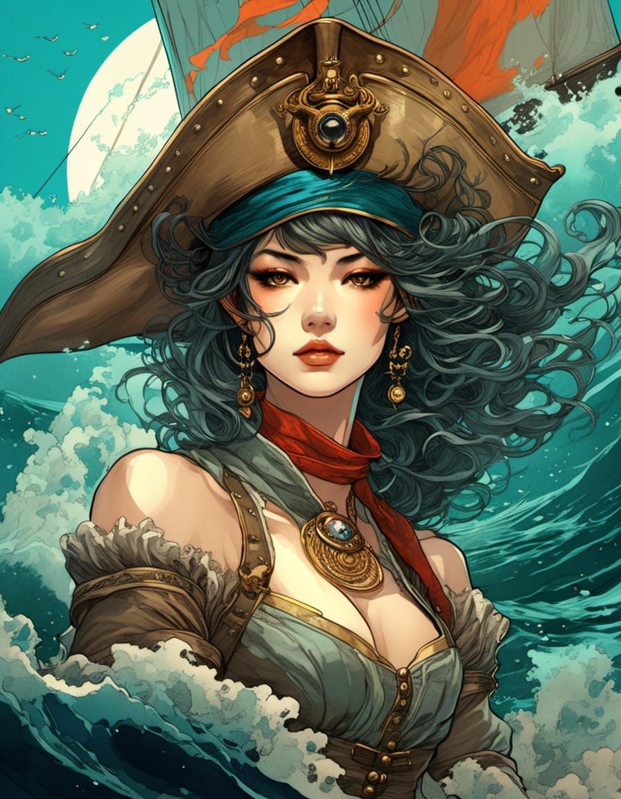 Eldritch Pirate Goddess of the Stormy Seas