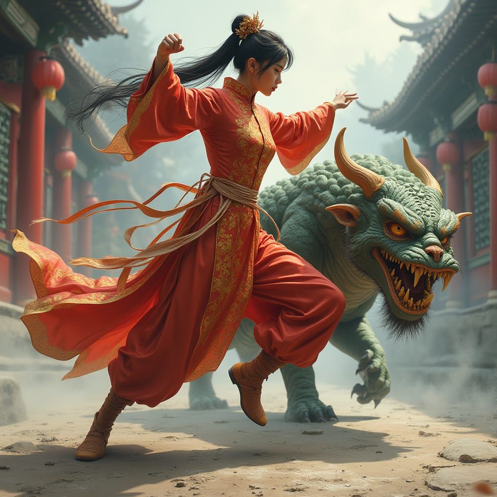 Kung Fu Girl Triumphs Over Ancient Monster