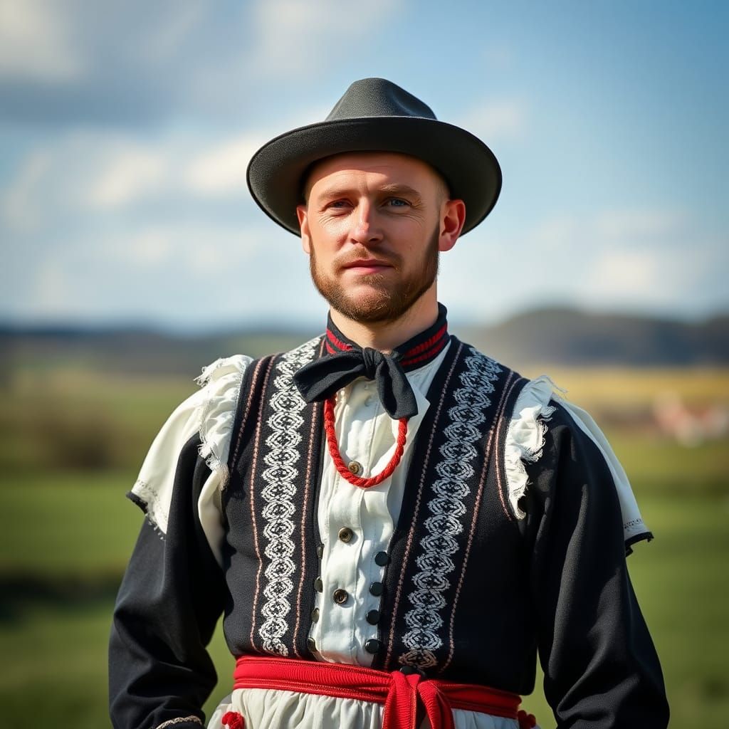 Man in Classic Swedish Folk Costume
