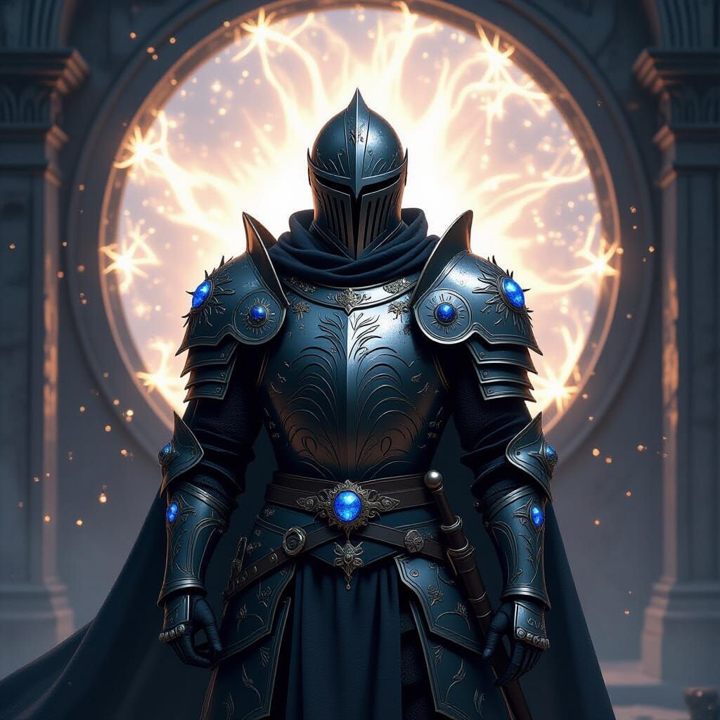 Baroque Knight Before Cosmic Portal