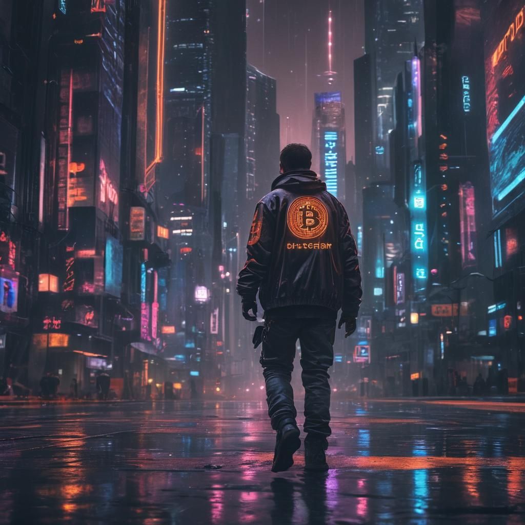 Futuristic Cyberpunk Cityscape with Neon Glow