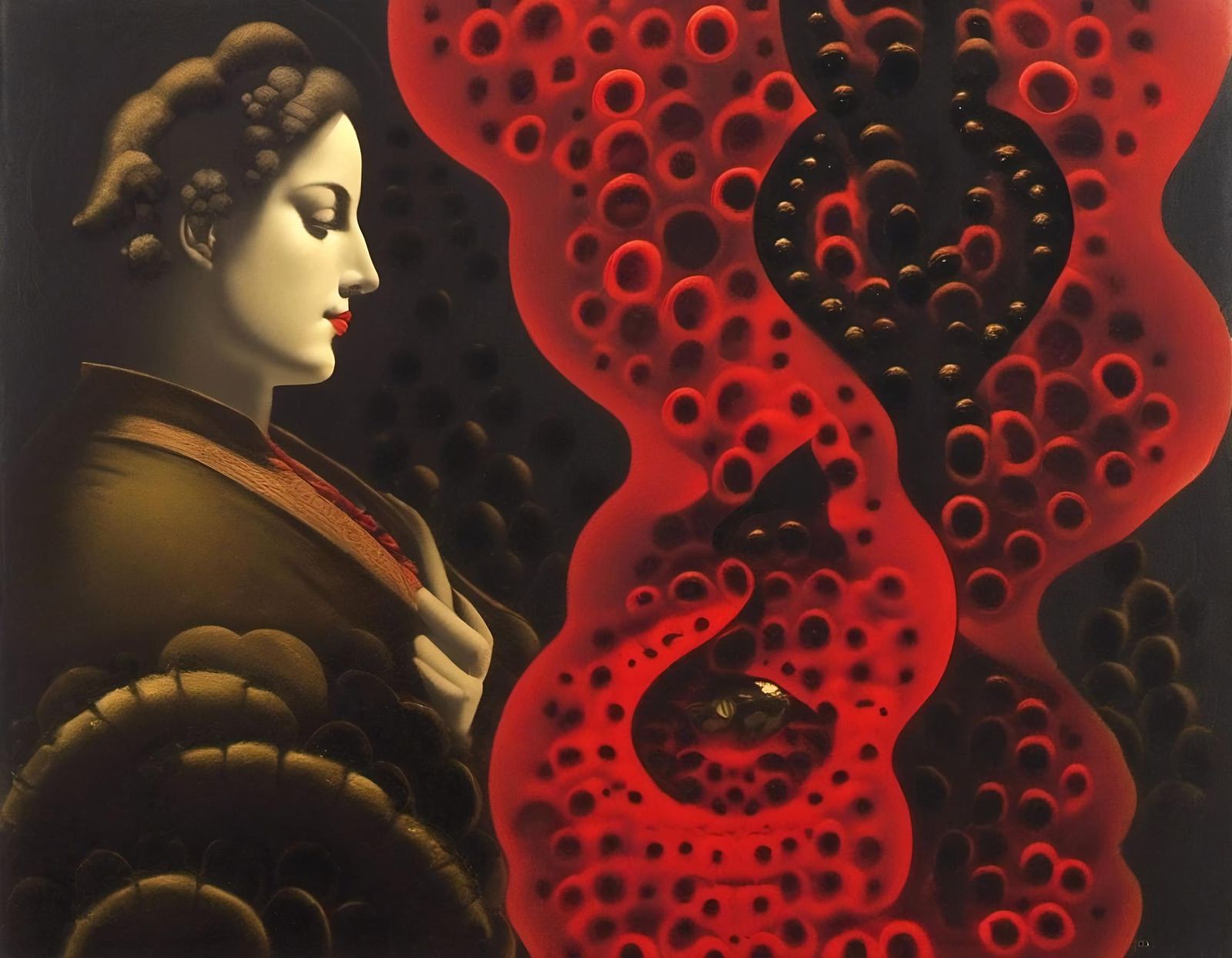 Flesh Abomination in Expressionist Impasto Style