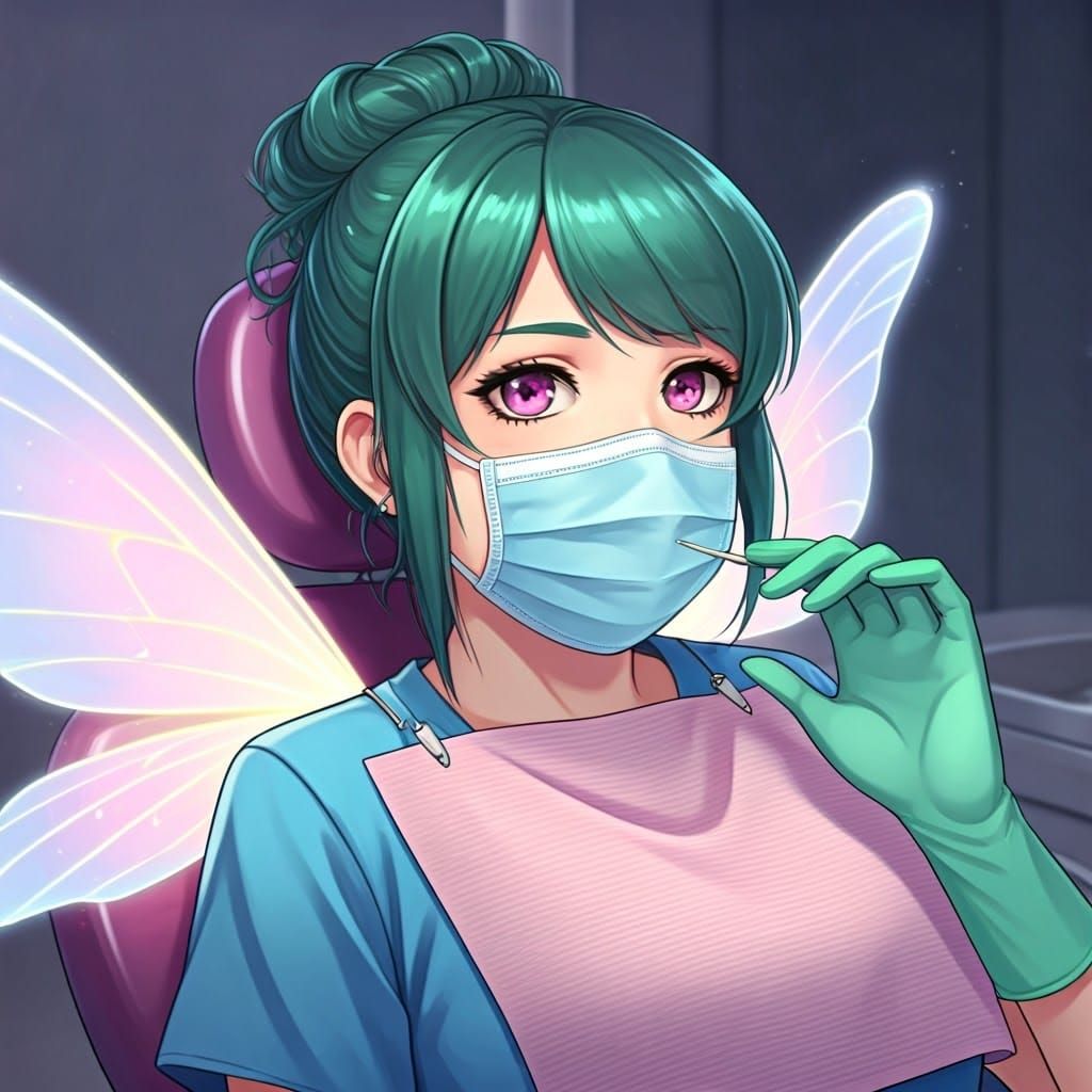 Anime-Style Fairy Visits the Dentist