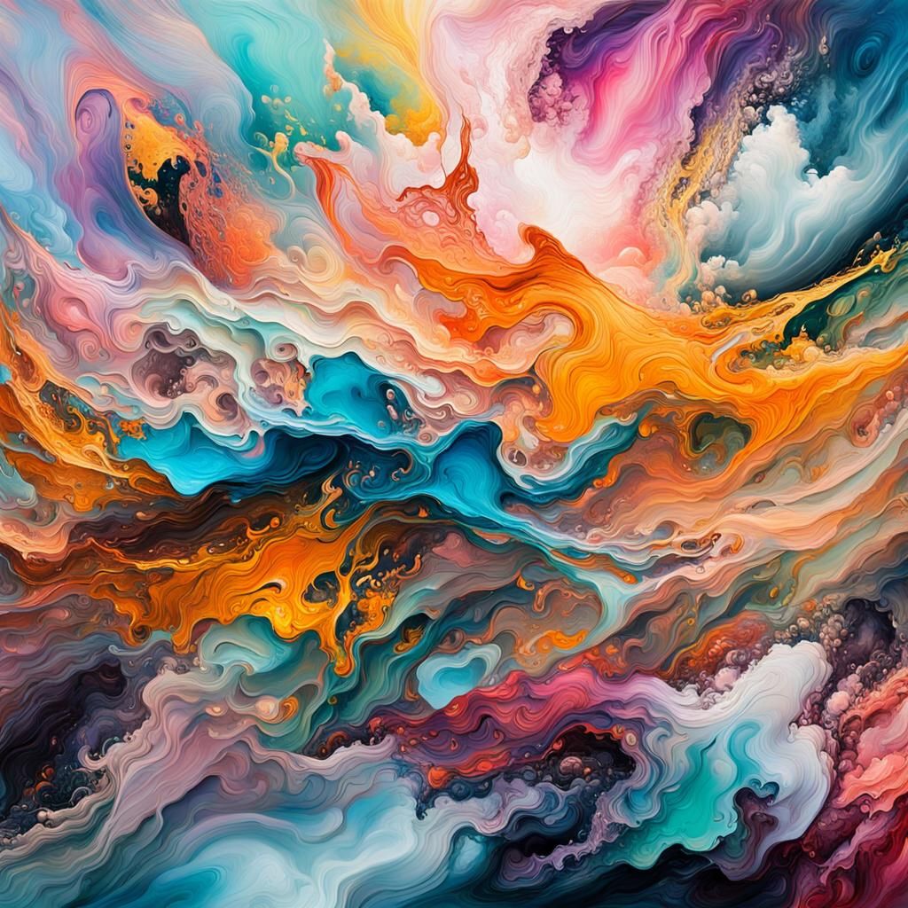 Expressive Abstract Art in Mixed Media