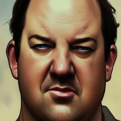 Kevin Malone Portrait in Hyperdetailed Style