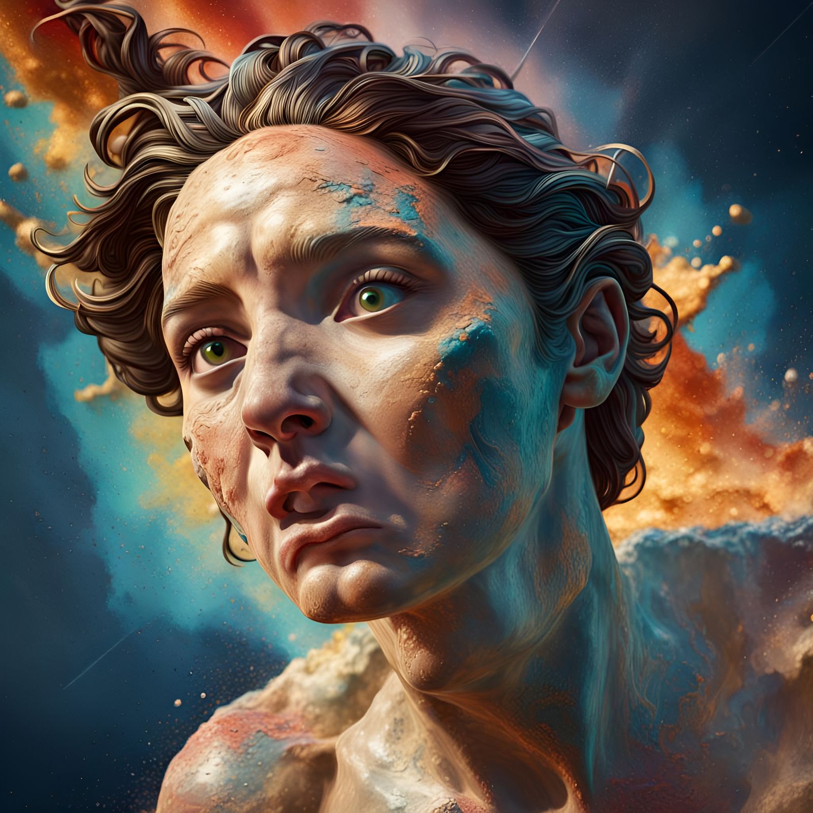 Hyperrealistic Satellite Photo of Pompeii