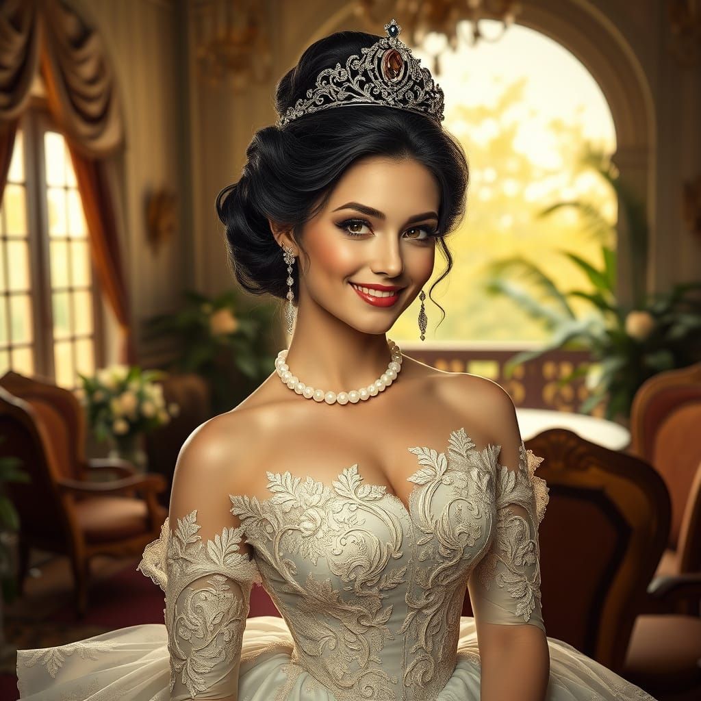 Southern Belle Goddess Exudes Elegance in Lavish Ball Gown
