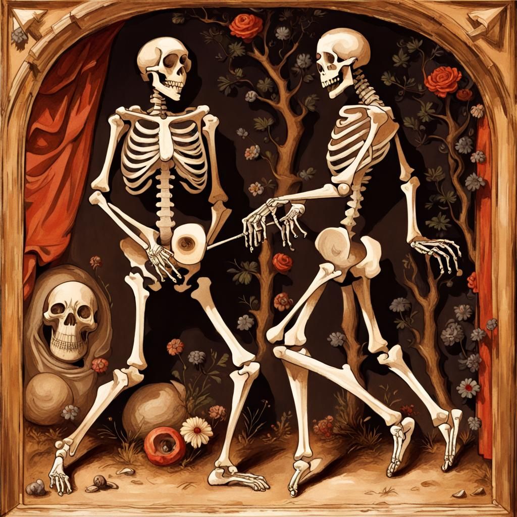 Medieval Dance Macabre: Black Plague Scene