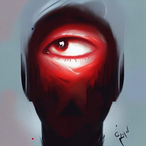 Sinister Eye-Mind Brain in Dark Fantasy Style