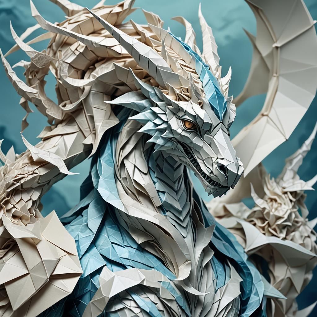 Mana Wyrm in Origami Papercraft World