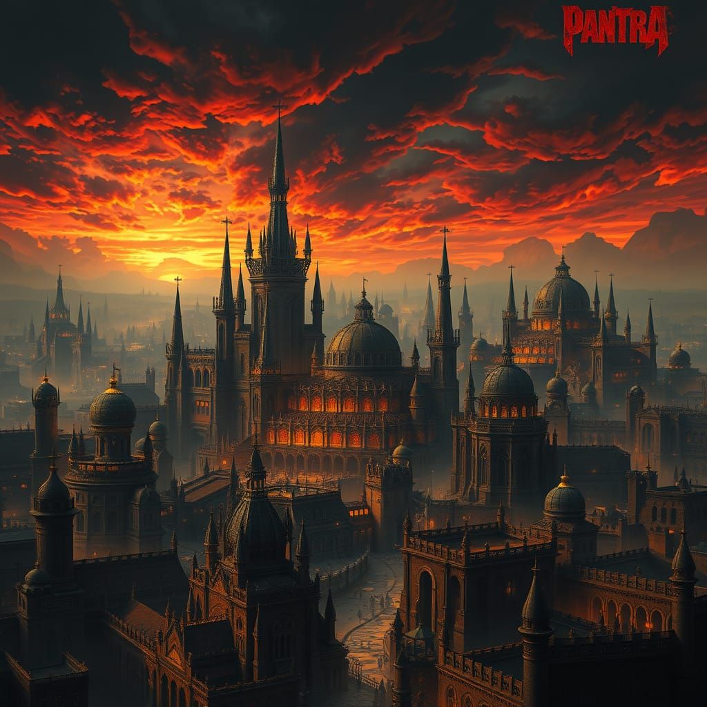 Baroque Cityscape in Dark Romantic Style