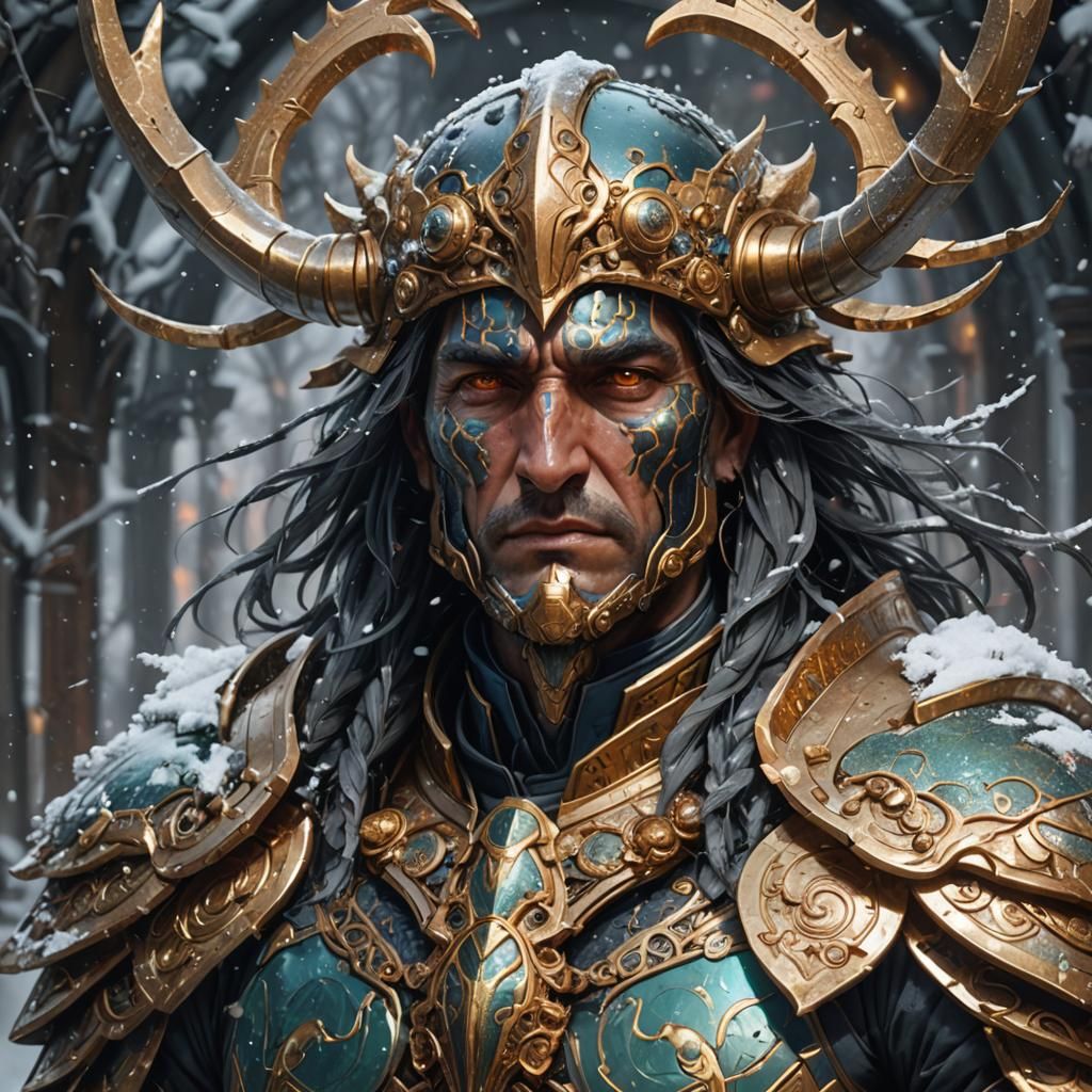 Winter Beetle Warrior Emperor Portrait