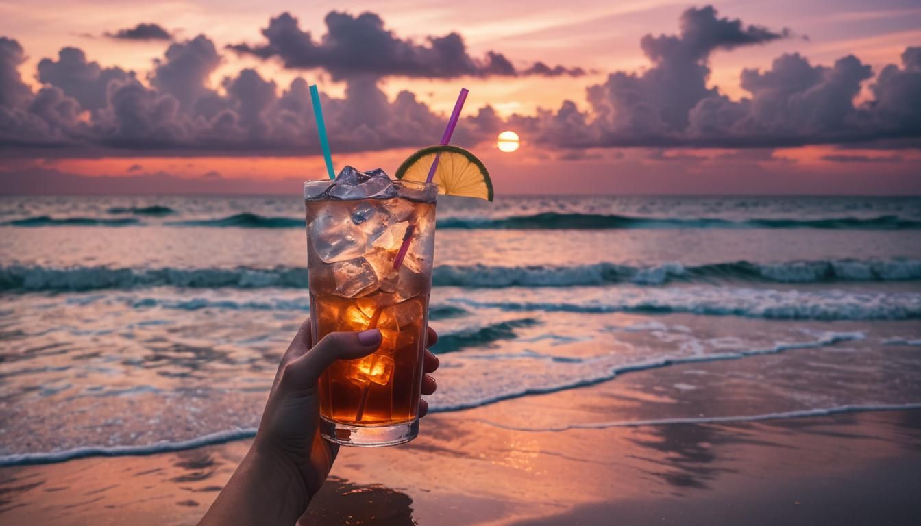 Long Island Iced Tea at Sunset
