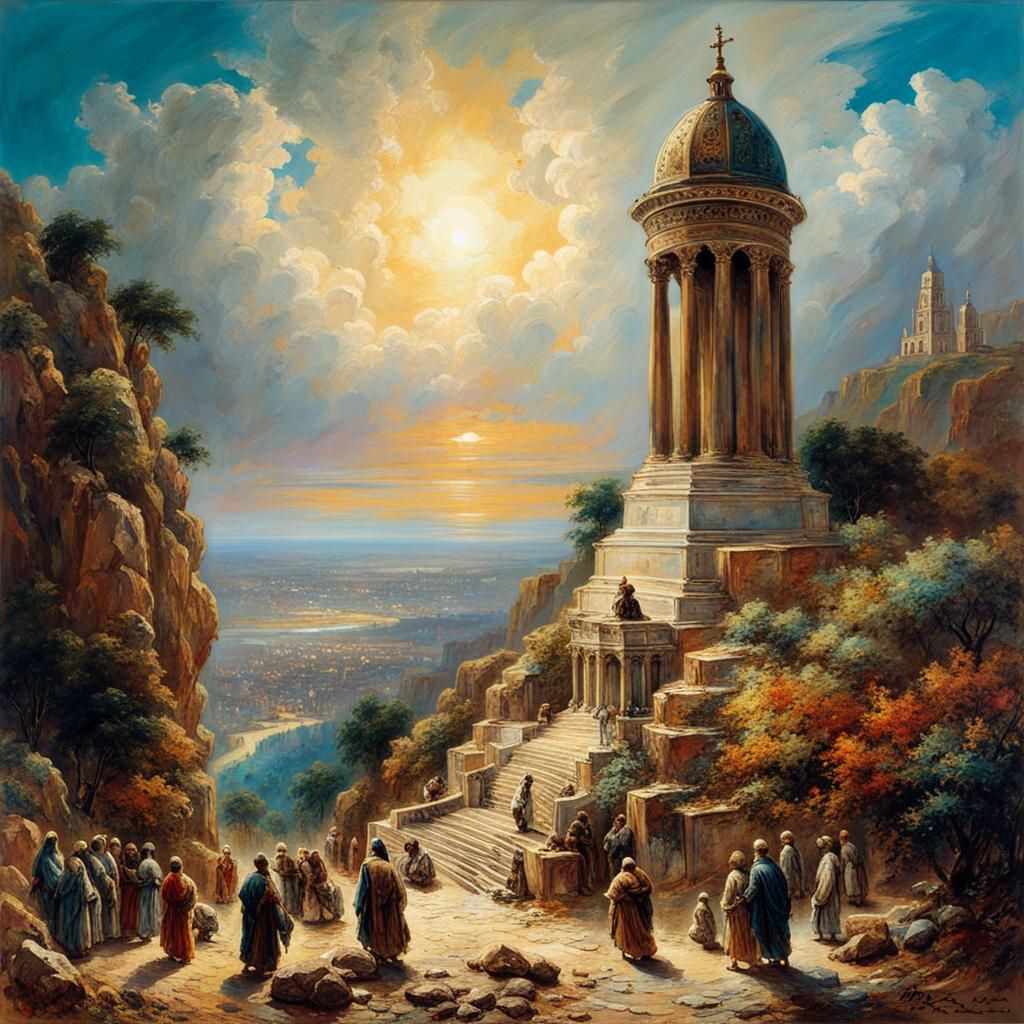 Algerian Monument in Arthur Rackham Style