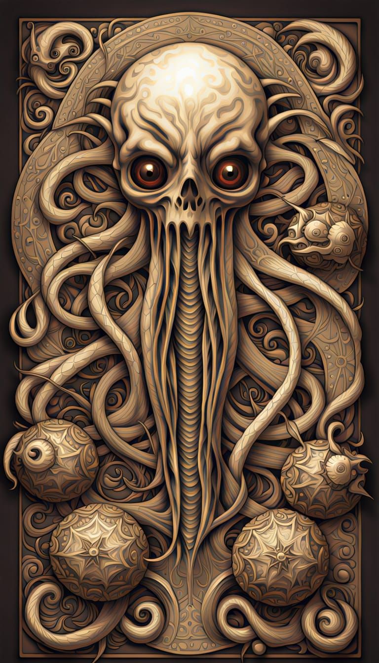Lovecraftian Achean Creatures in Detailed Digital Art