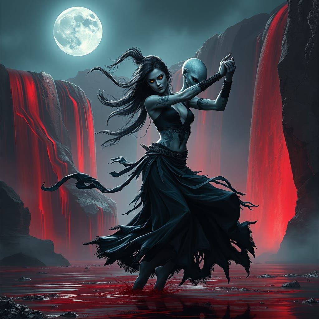 Ethereal Dance: Warrior Woman and Alien Conquest