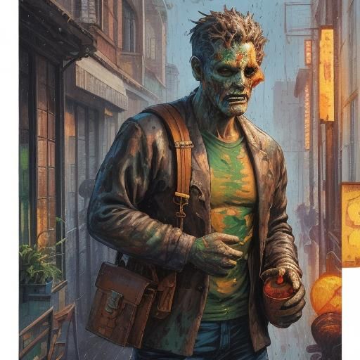 Variable Satchel in Expressionist Impasto Style