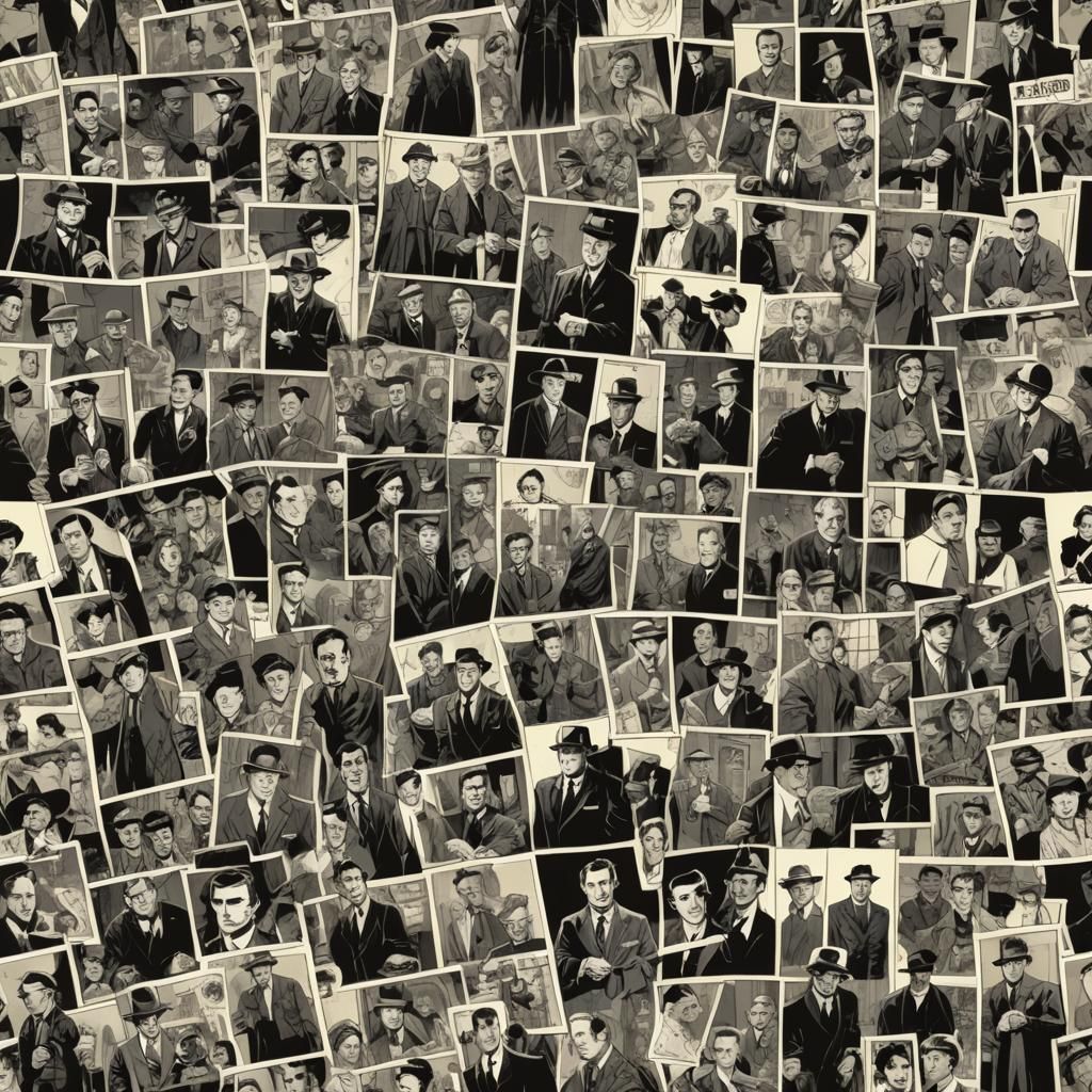 1930s Detective Comic Book Collage