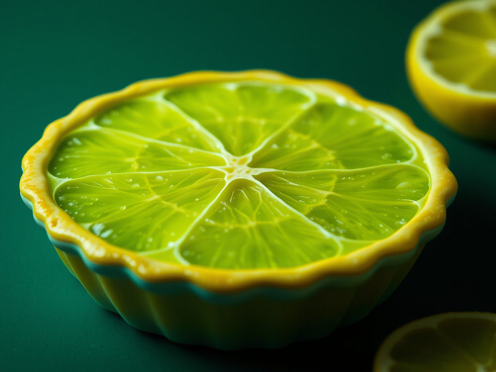 Quirky Pie in Lemon and Lime: 3D Render