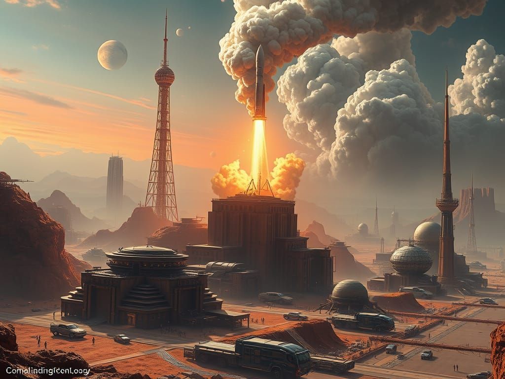 Horizon: A Glimpse into Mars' Futuristic Skyline