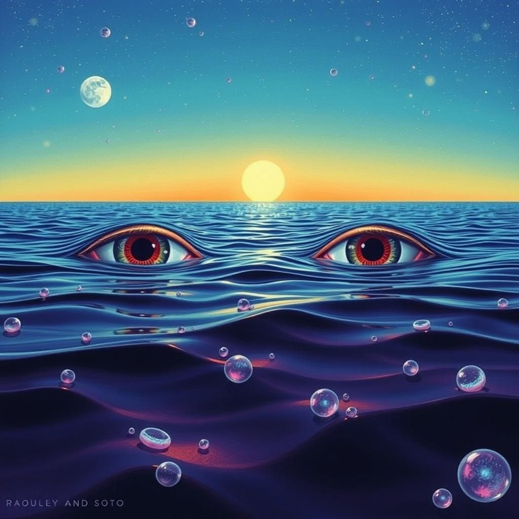 Mysterious Eyes in the Sea: Glitchcore Surrealism