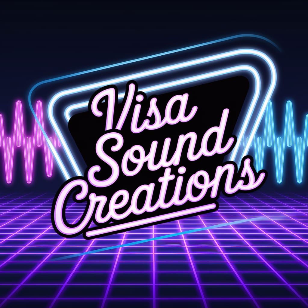 Retro-Futuristic Synthwave Music Banner with Neon Soundwaves