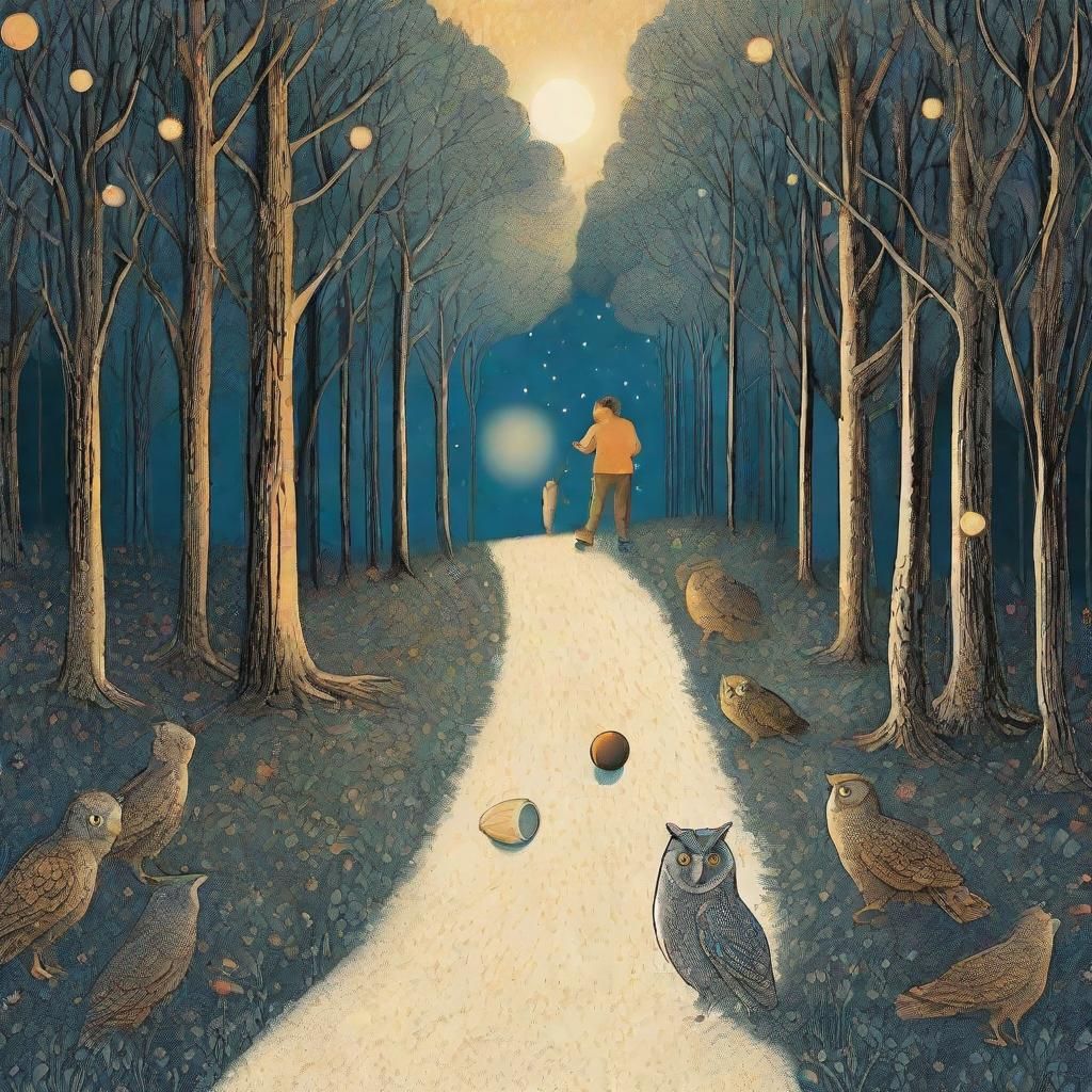 Enchanted Forest Bowling Alley with Owls