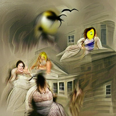 Swarm of Bees Encircling Terrified Person