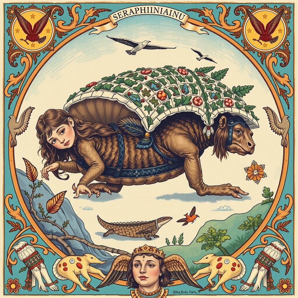 Seraphinianus Style Abstract World