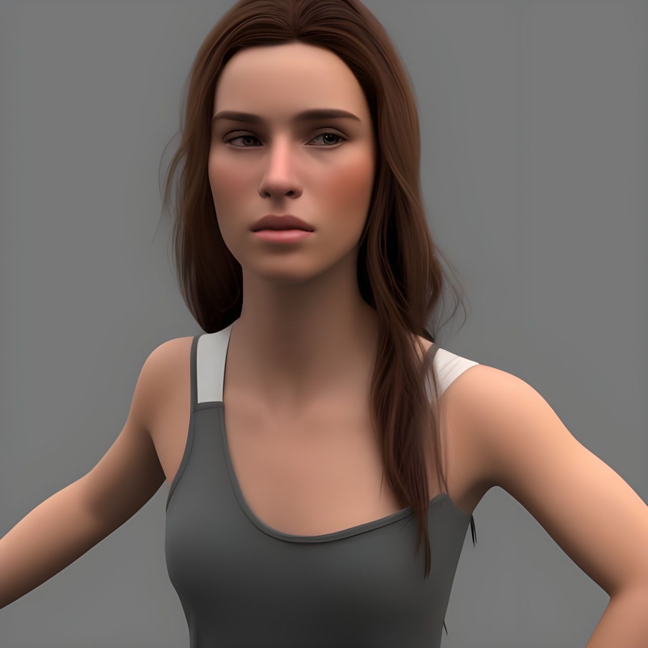 Attractive Archaeologist Portrait in 3D Digital Art