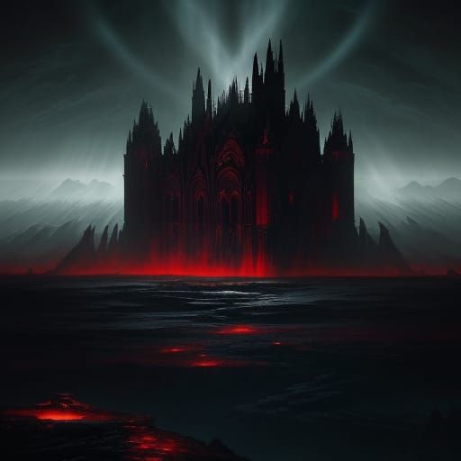 Dark Fantasy Celestial Event with Ethereal Light