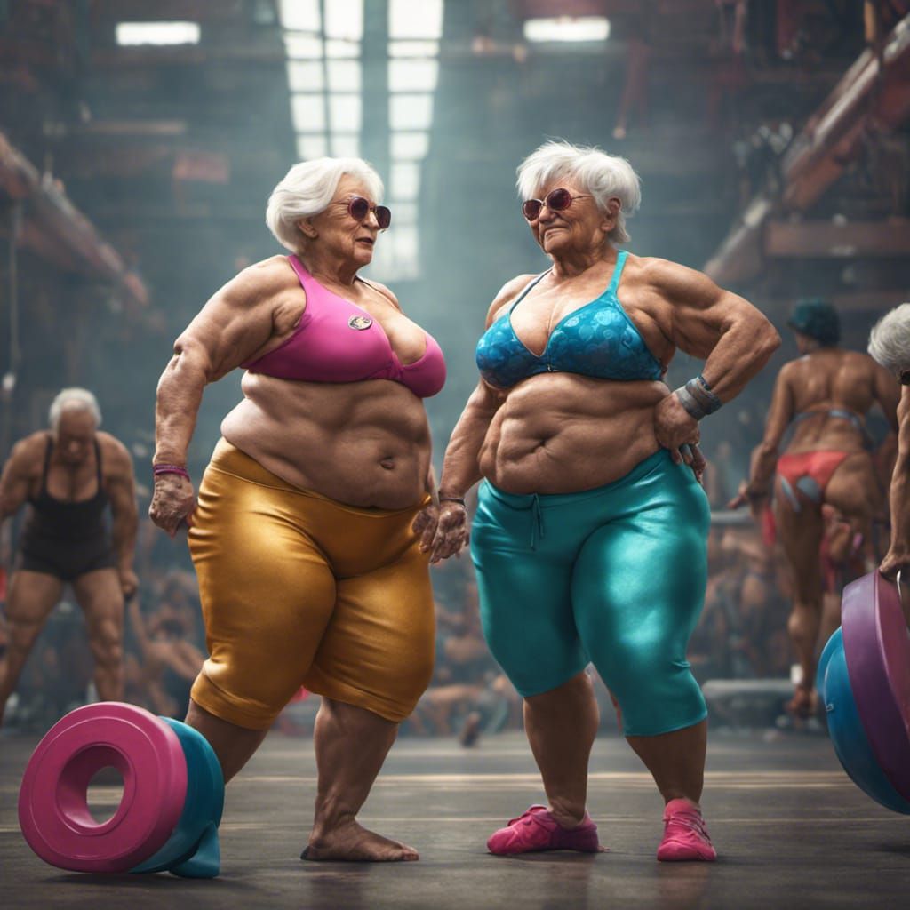 Before we became the bodybuilder grandma's Team