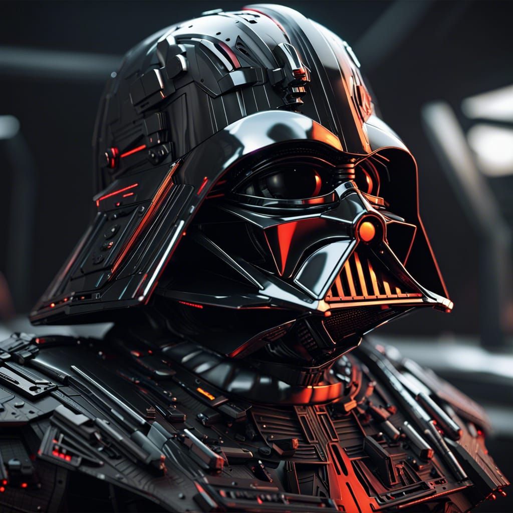 Futuristic Mecha Darth Vader in 8K Resolution