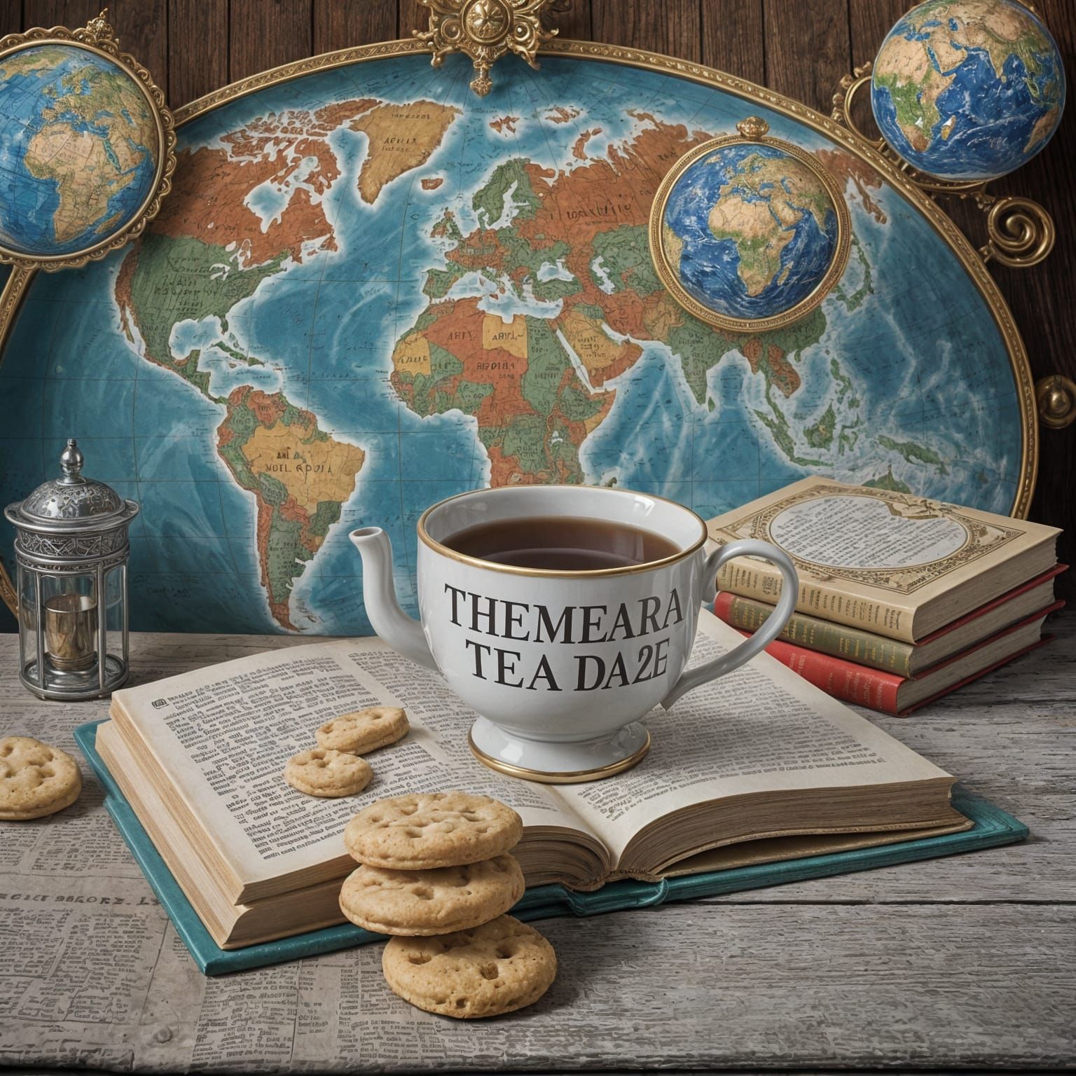 Whimsical World Traveler in a Tea-Fueled Daze