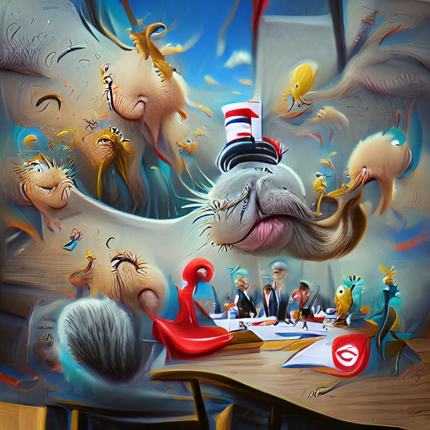 Whimsical Dr. Seuss Inspired Scene
