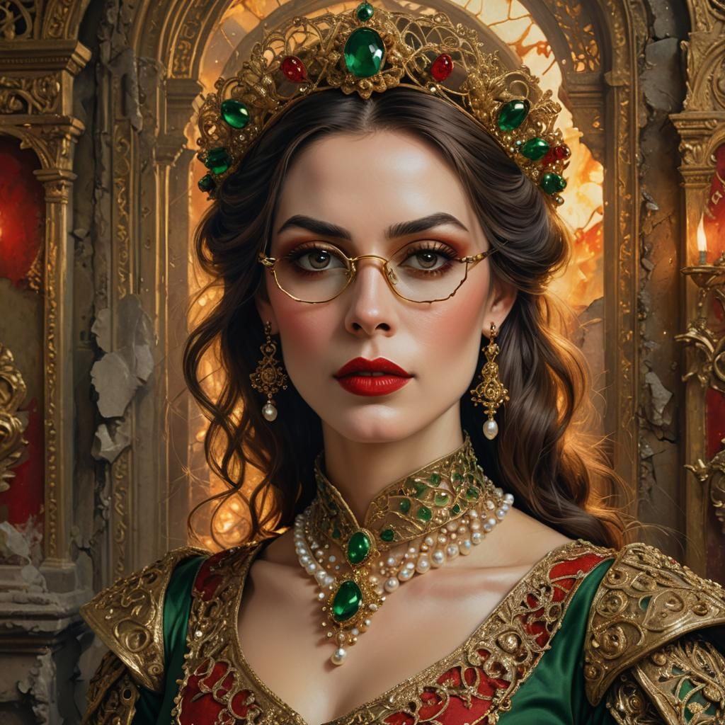 Fantasy Countess Portrait in 15th Century Style