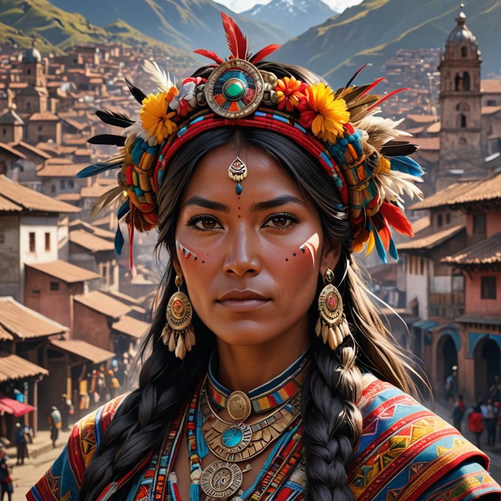 Peruvian Woman in Traditional Clothing, Cusco