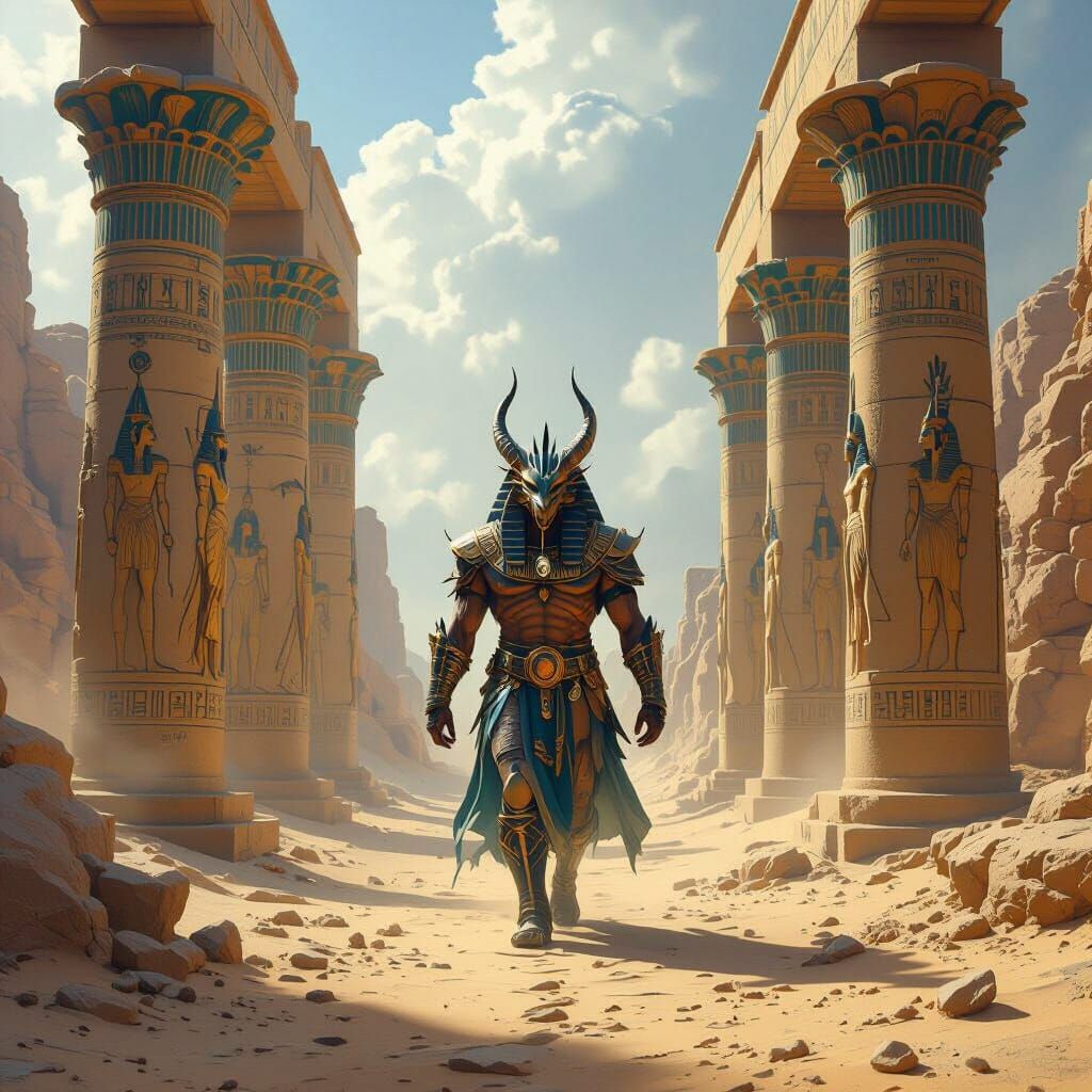 Dragon of Calais in Ancient Egypt Cinematic Scene