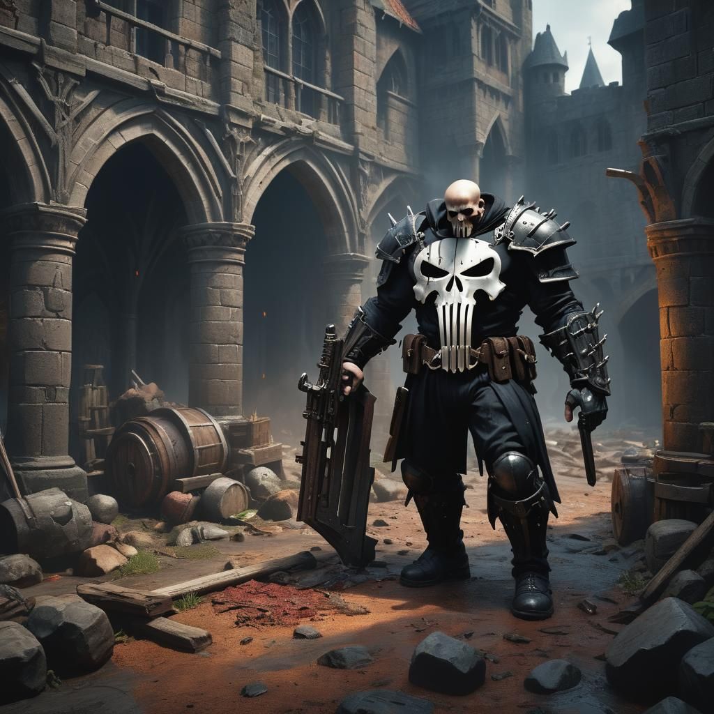 Medieval Punisher Concept Art in Deep Color