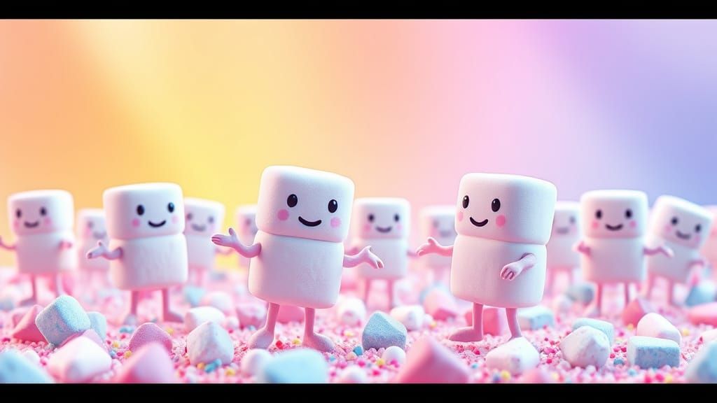 Animated Marshmallow World in Hyper-Realistic 3D