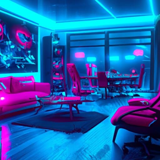 futureristic living room, would you like to hang out?
