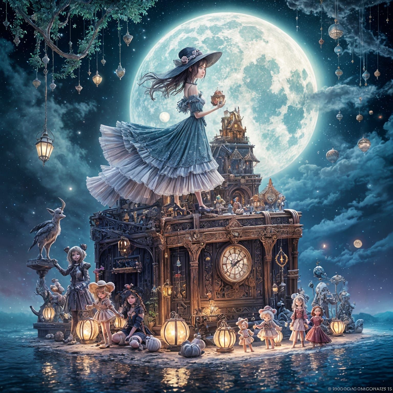 JUST THE MOON AND ALL MY TINY TREASURES WITH ME