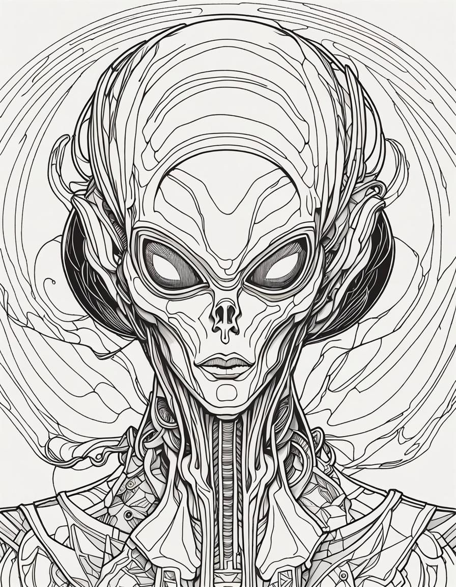 Alien Line art
